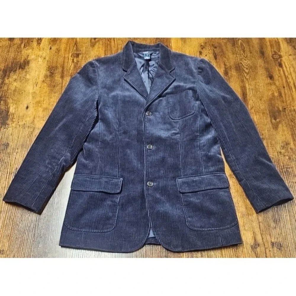 Polo Ralph Lauren Corduroy Blazer Jacket  Youth 18 Navy Blue Cotton Sport Coat